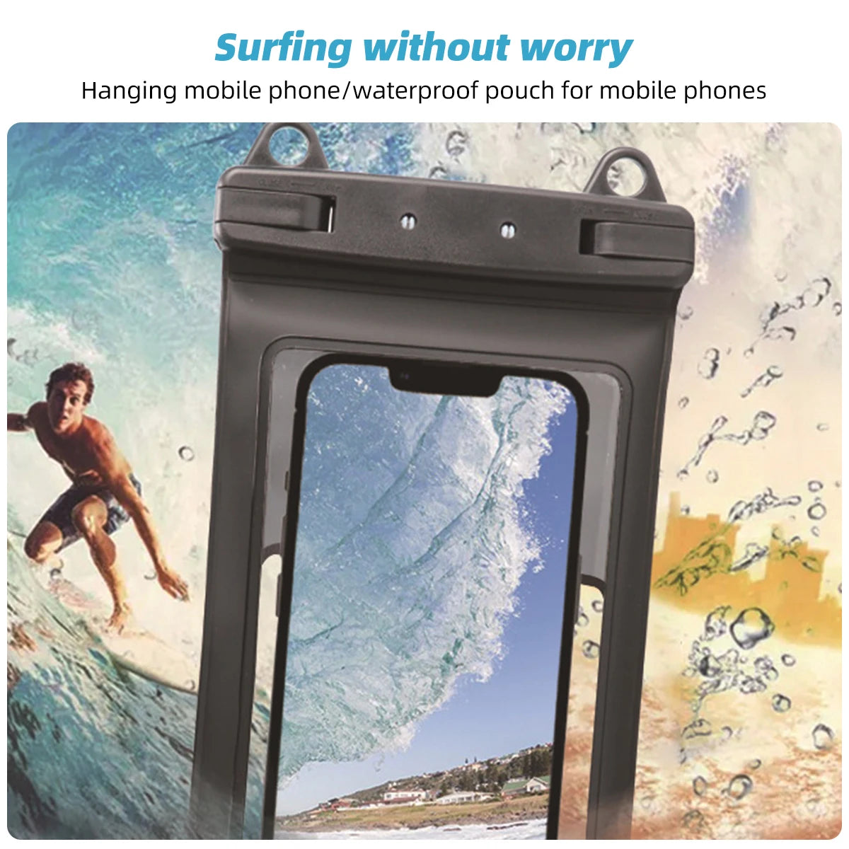 Waterproof Swim Bag Phone Case Cover For iPhone 11 12 13 14 15 Pro Max Huawei Mate 60 Xiaomi13 Water proof Pouch Sensitive Touch