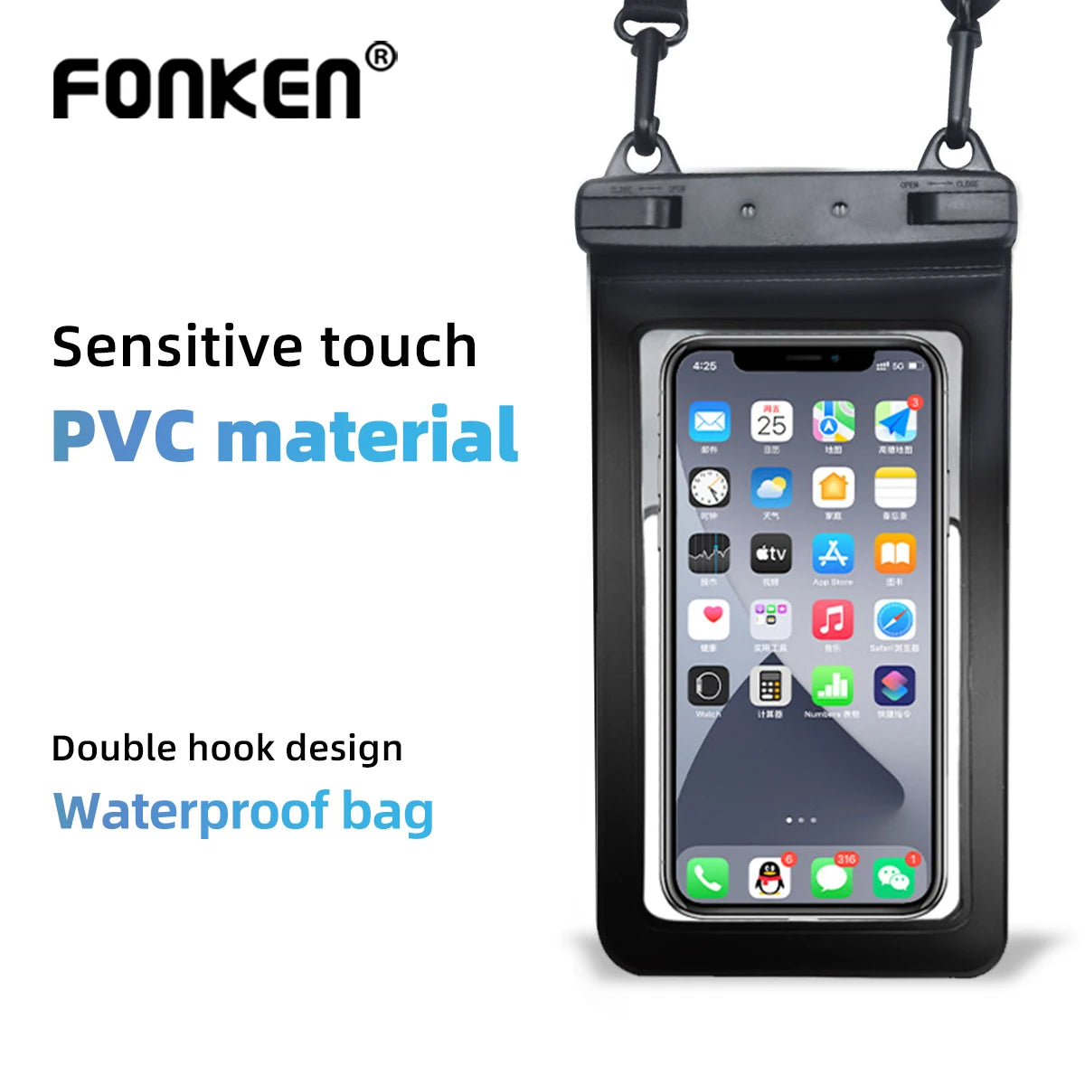 Waterproof Swim Bag Phone Case Cover For iPhone 11 12 13 14 15 Pro Max Huawei Mate 60 Xiaomi13 Water proof Pouch Sensitive Touch