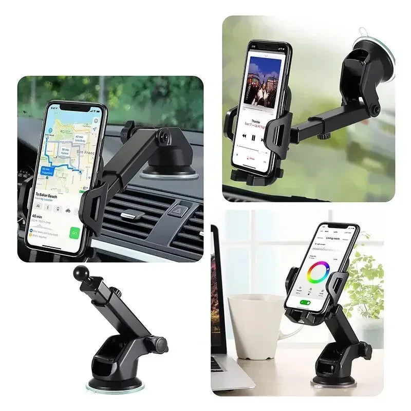 NEW Sucker Mount 360° Rotation Car Phone Holder Cellphone Stand Stable Suction Cup Support in Car Universal Mobilephone Bracket